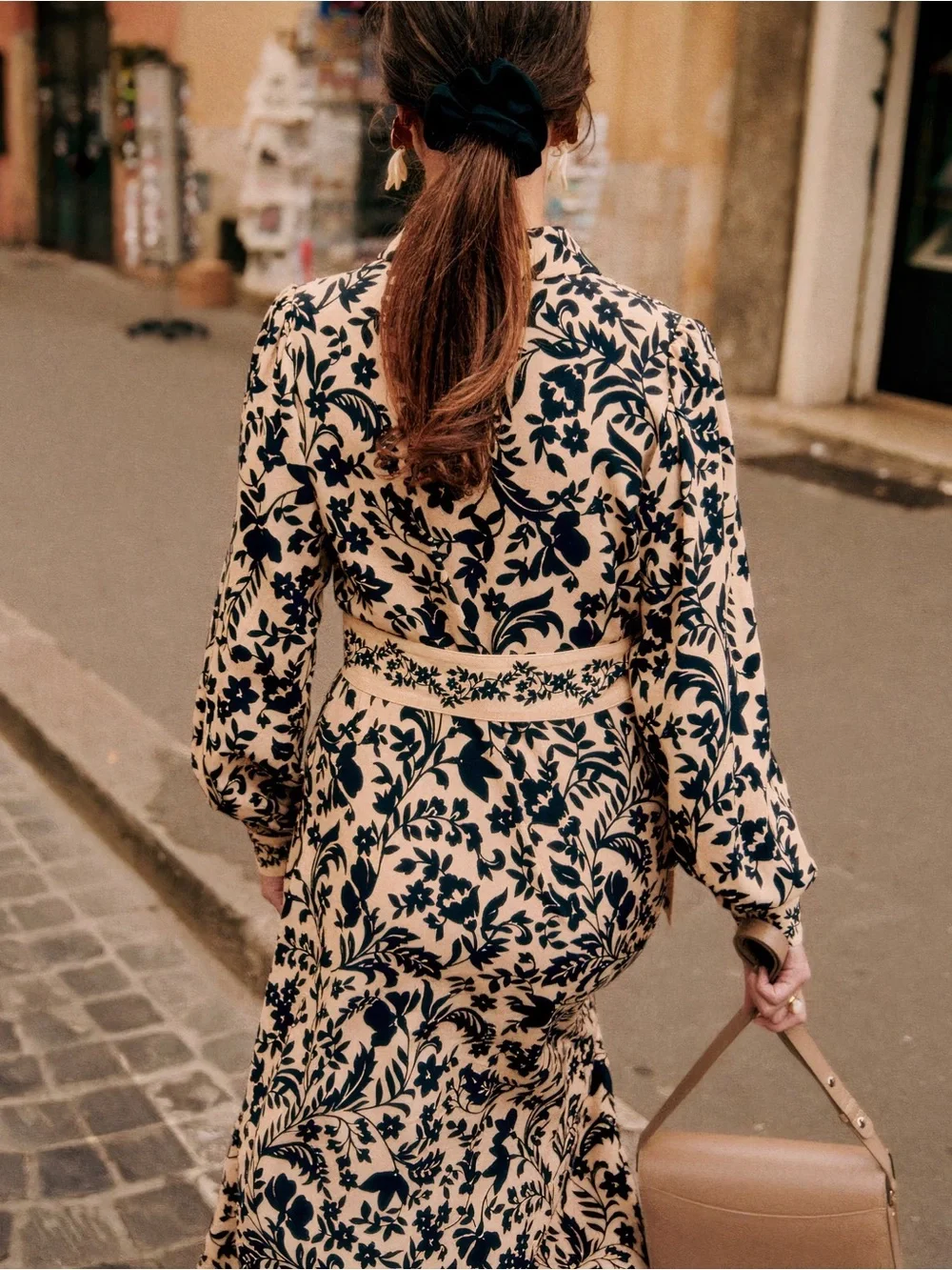 NWOT Sezane Maxi Floral Long-Sleeve Fernanda Shirt Dress - Picture 6 of 8